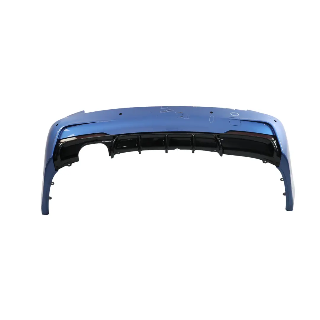 Bumper M Sport Trim Panel PDC Estoril Blue Metallic - B45 to BMW F30 Rear with Part number 8056498 BMW F30 Rear Bumper M Sport Trim Panel PDC Estoril Blue Metallic - B45 - SKU 8056498-EB - Part number 8056498