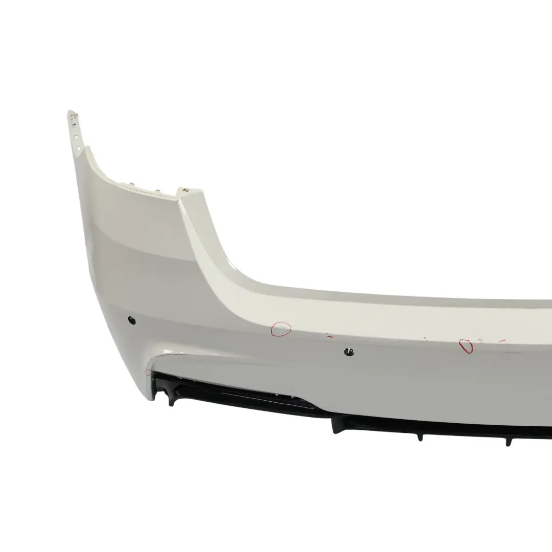 BMW F31 Touring Rear Bumper M Sport Trim Panel PDC Alpinweiss 3 White - 300 - SKU 8056577-AW1 - Part number 8056577