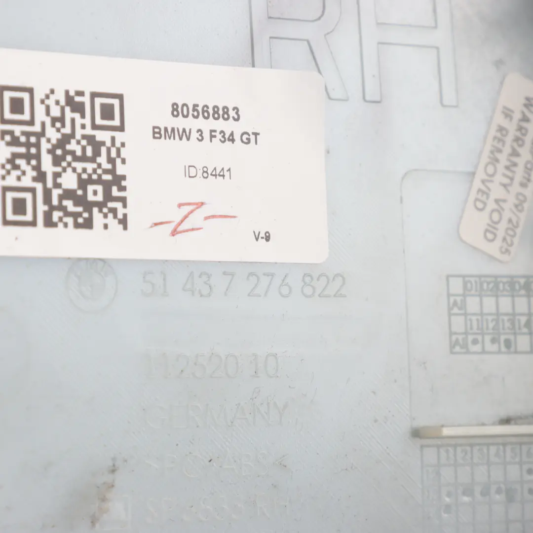 Copertura Montante Rivestimento Superiore Colonna Sinistro Nero 7276822 per BMW F34 con numero di parte 8056883 BMW F34 Copertura Montante Rivestimento Superiore Colonna Sinistro Nero 7276822 - SKU 8056883 - Numero di parte 8056883