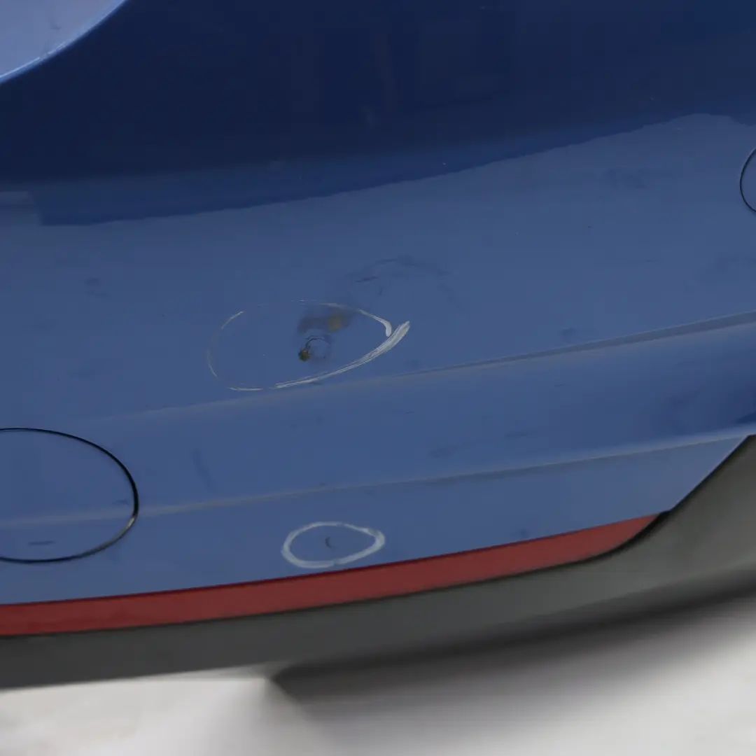 Bumper Trim Panel PDC Estorilblau Blue Metallic - B45 to BMW F32 F33 M Sport Rear with Part number 8060889 BMW F32 F33 M Sport Rear Bumper Trim Panel PDC Estorilblau Blue Metallic - B45 - SKU 8060889-EB - Part number 8060889