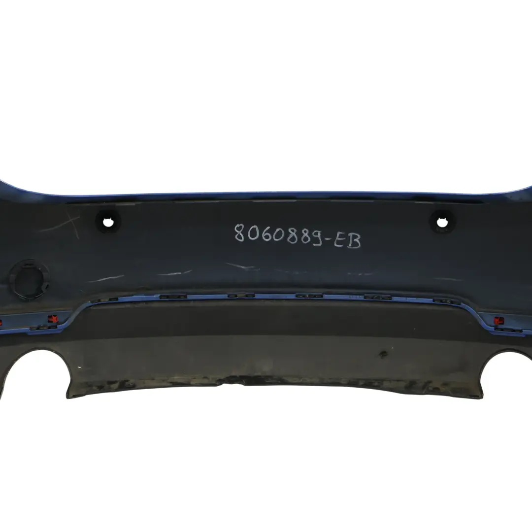 BMW F32 F33 M Sport Rear Bumper Trim Panel PDC Estorilblau Blue Metallic - B45 - SKU 8060889-EB - Part number 8060889