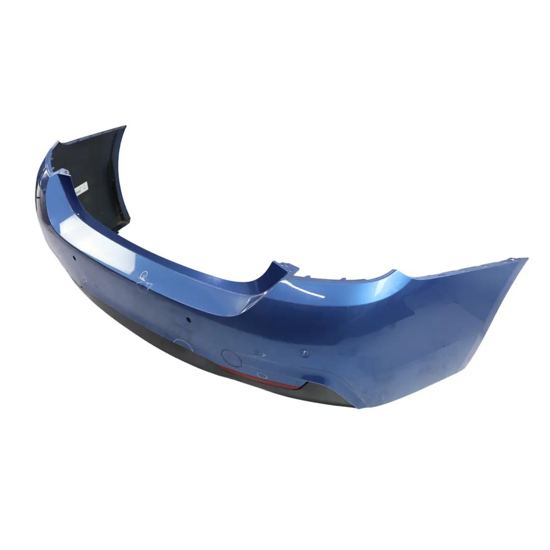 BMW F32 F33 M Sport Rear Bumper Trim Panel PDC Estorilblau Blue Metallic - B45 - SKU 8060889-EB - Part number 8060889