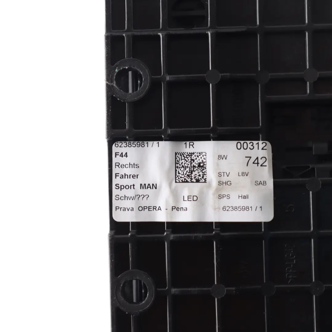 BMW F40 F44 Front Sport Seat Thigh Support Black Leather Blue Stitching N/O/S - SKU 8061940 - Part number 8061940