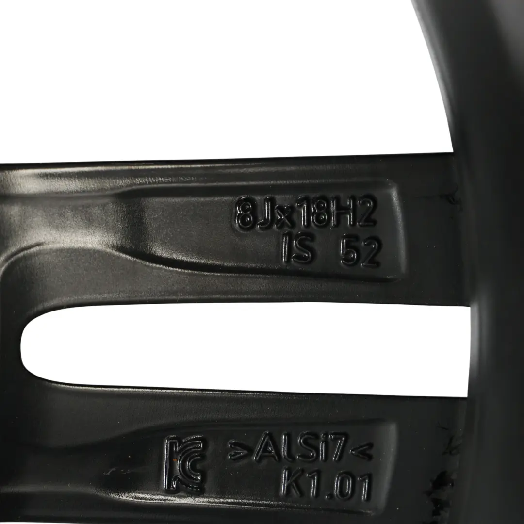 BMW F20 F21 Cerchio lega nera posteriore 18" 8J ET:52 M Doppie razze 719 - SKU 8074186-3 - Numero di parte 8074186