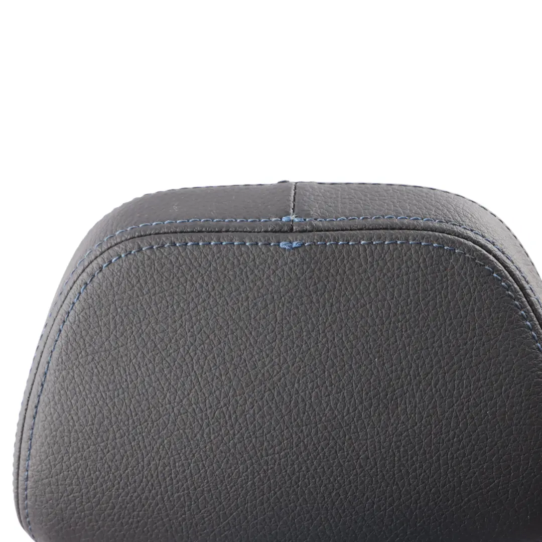 Headrest Black Leather Blue Stitching Left Right N/O/S to BMW F44 Rear Seat with Part number 8096808 BMW F44 Rear Seat Headrest Black Leather Blue Stitching Left Right N/O/S - SKU 8096808 - Part number 8096808