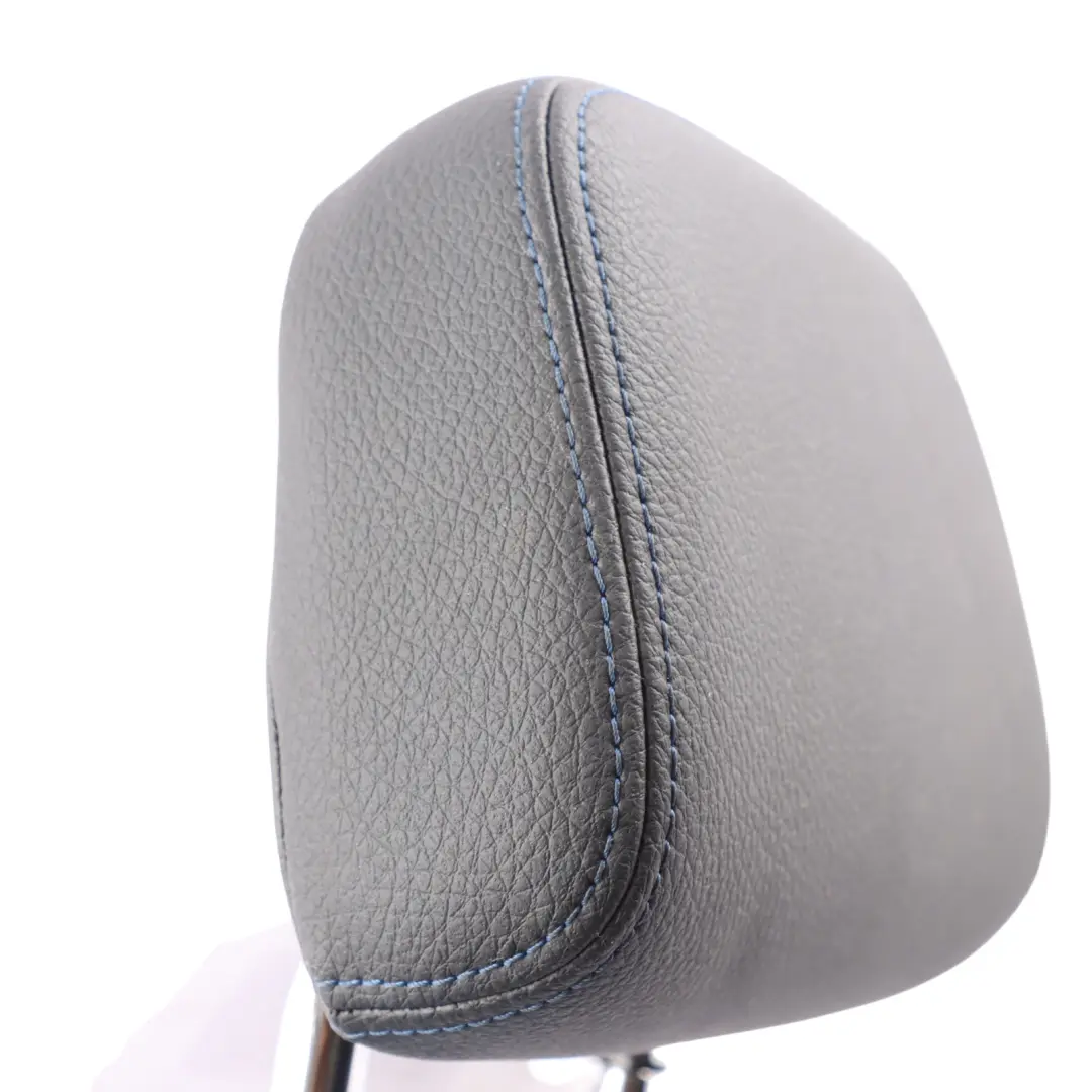 Centre Headrest Black Leather Blue Stitching to BMW F44 Gran Coupe Rear Seat with Part number 8096810 BMW F44 Gran Coupe Rear Seat Centre Headrest Black Leather Blue Stitching - SKU 8096810 - Part number 8096810