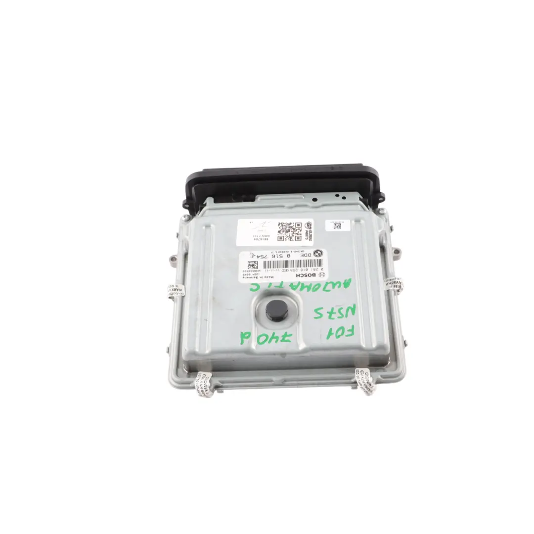 N57S 740d 306HP Engine Control Module ECU Automatic to BMW F01 F02 F03 with Part number 8516754 BMW F01 F02 F03 N57S 740d 306HP Engine Control Module ECU Automatic - SKU 8516754 - Part number 8516754