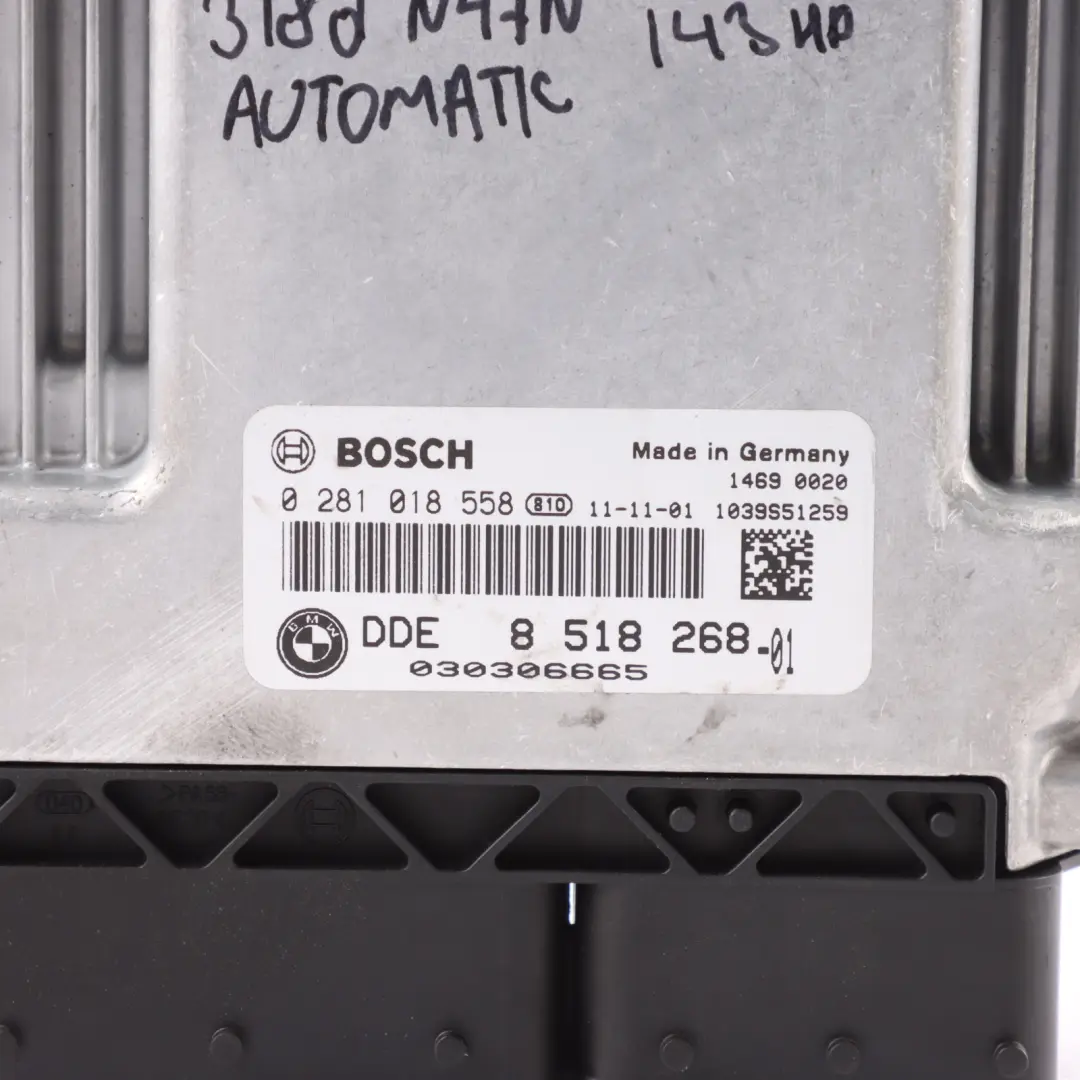 N47N 318d 143HP Engine Control DDE ECU Kit Automatic to BMW E90 E91 LCI with Part number 8518268 BMW E90 E91 LCI N47N 318d 143HP Engine Control DDE ECU Kit Automatic - SKU 8518268-5 - Part number 8518268