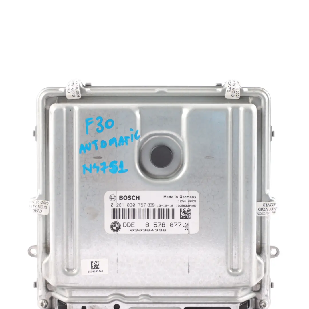 BMW F20 F30 F32 125d 325d N47S1 218HP Engine Control ECU DDE 8578077 Automatic - SKU 8578077-3 - Part number 8579785