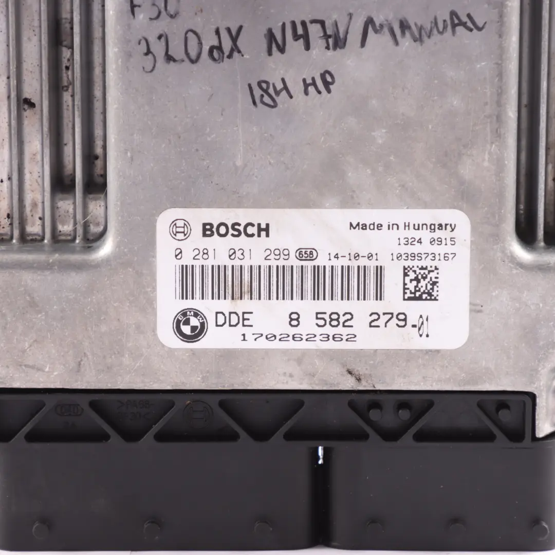 BMW F20 F30 F32 120dX 320dX 420dX N47N 184HP Engine ECU Kit DDE 8582279 Manual - SKU 8582279-10 - Part number 8576333