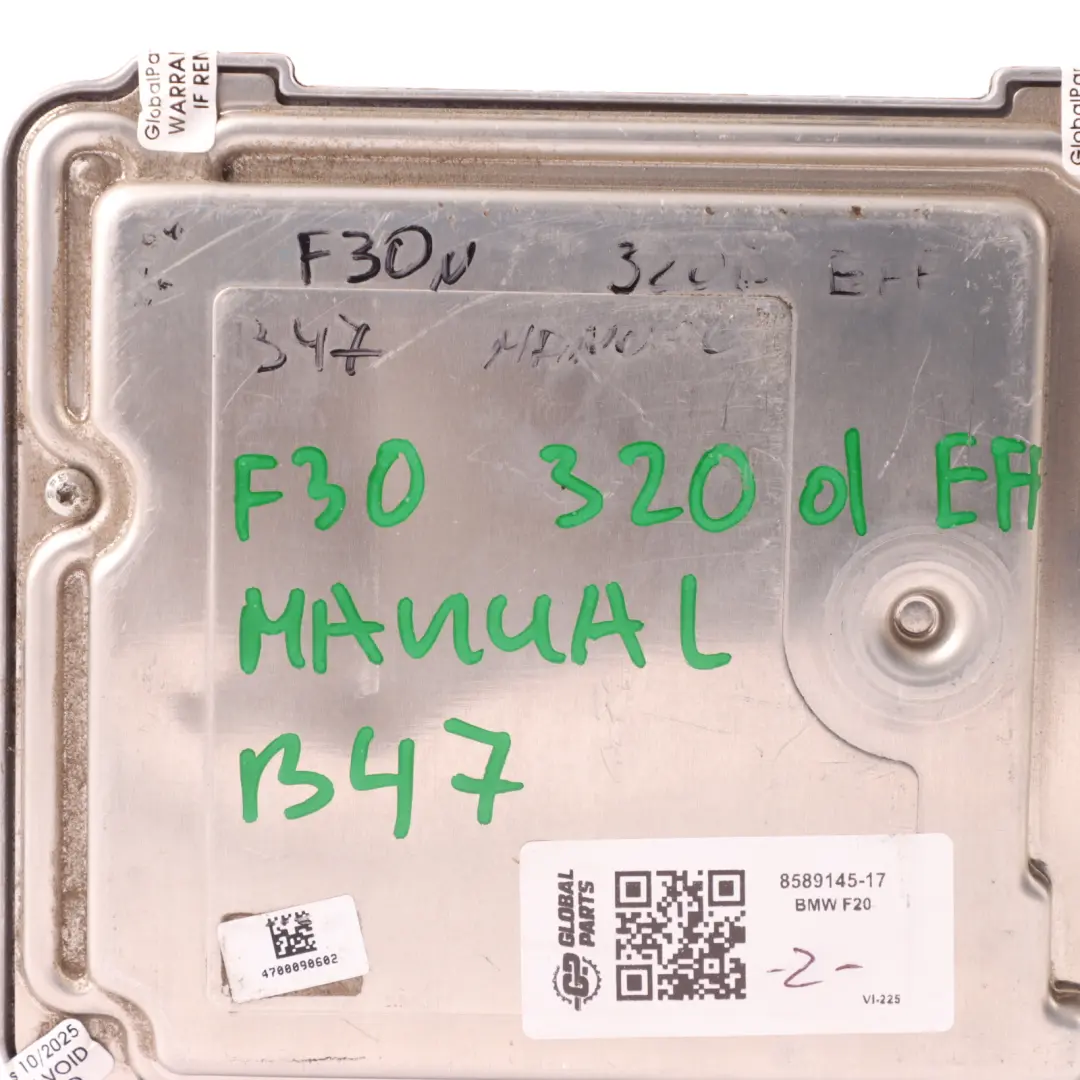 B47 Engine Control Unit ECU DDE Automatic to BMW F20 F21 F30 LCI 118d 318d with Part number 8589145 BMW F20 F21 F30 LCI 118d 318d B47 Engine Control Unit ECU DDE Automatic - SKU 8589145-17 - Part number 8589145