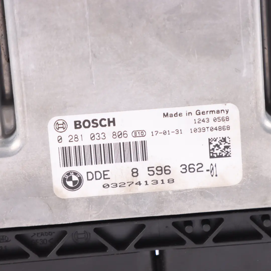 BMW F20 F30 LCI 120dX 320dX B47 190HP Engine Control ECU Kit DDE 8596362 Manual - SKU 8596362-7 - Part number 8473185