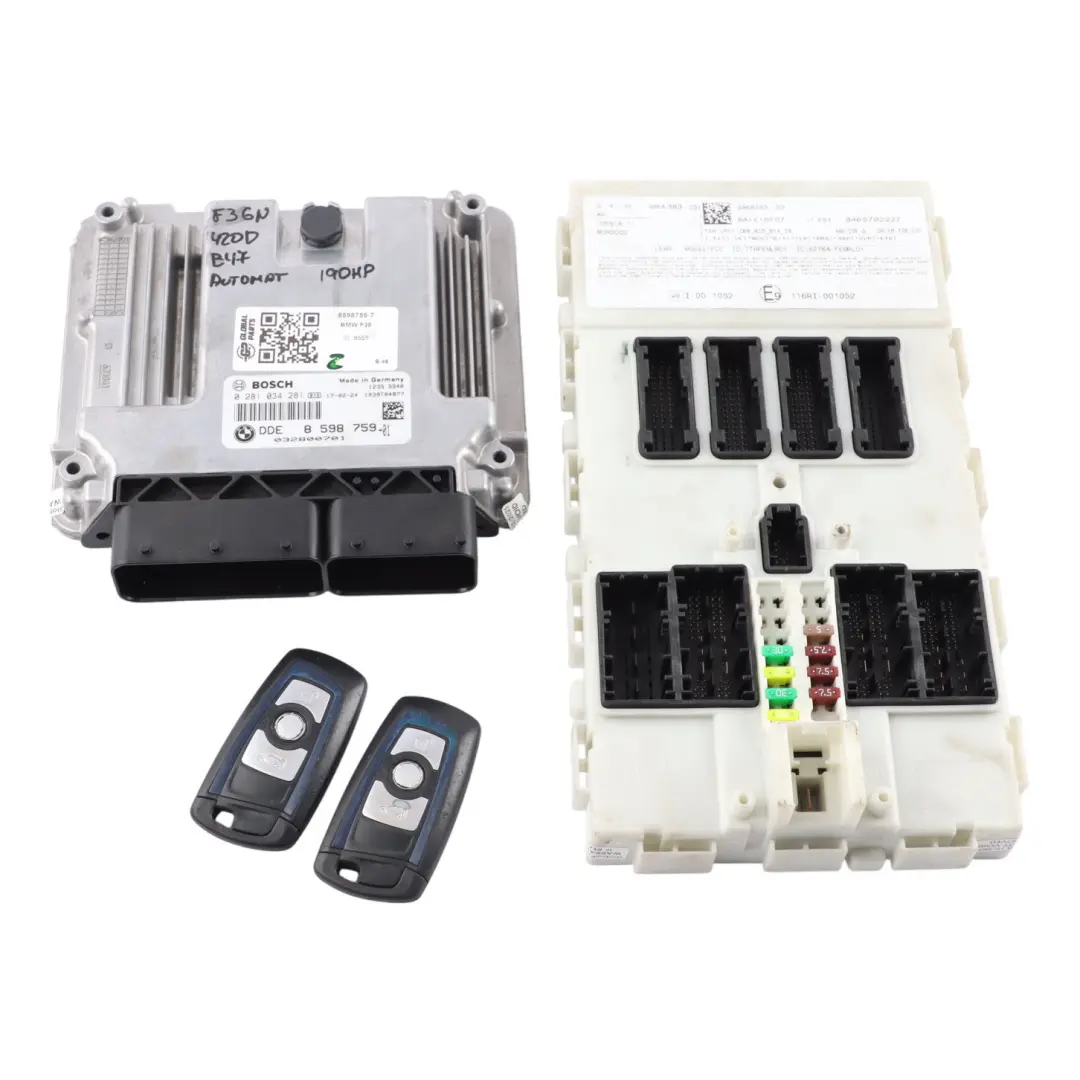 BMW F20 F30 F32 LCI 118d 318d B47 Engine Control ECU DDE Kit 8598759 Automatic - SKU 8598759-7 - Part number 8473185