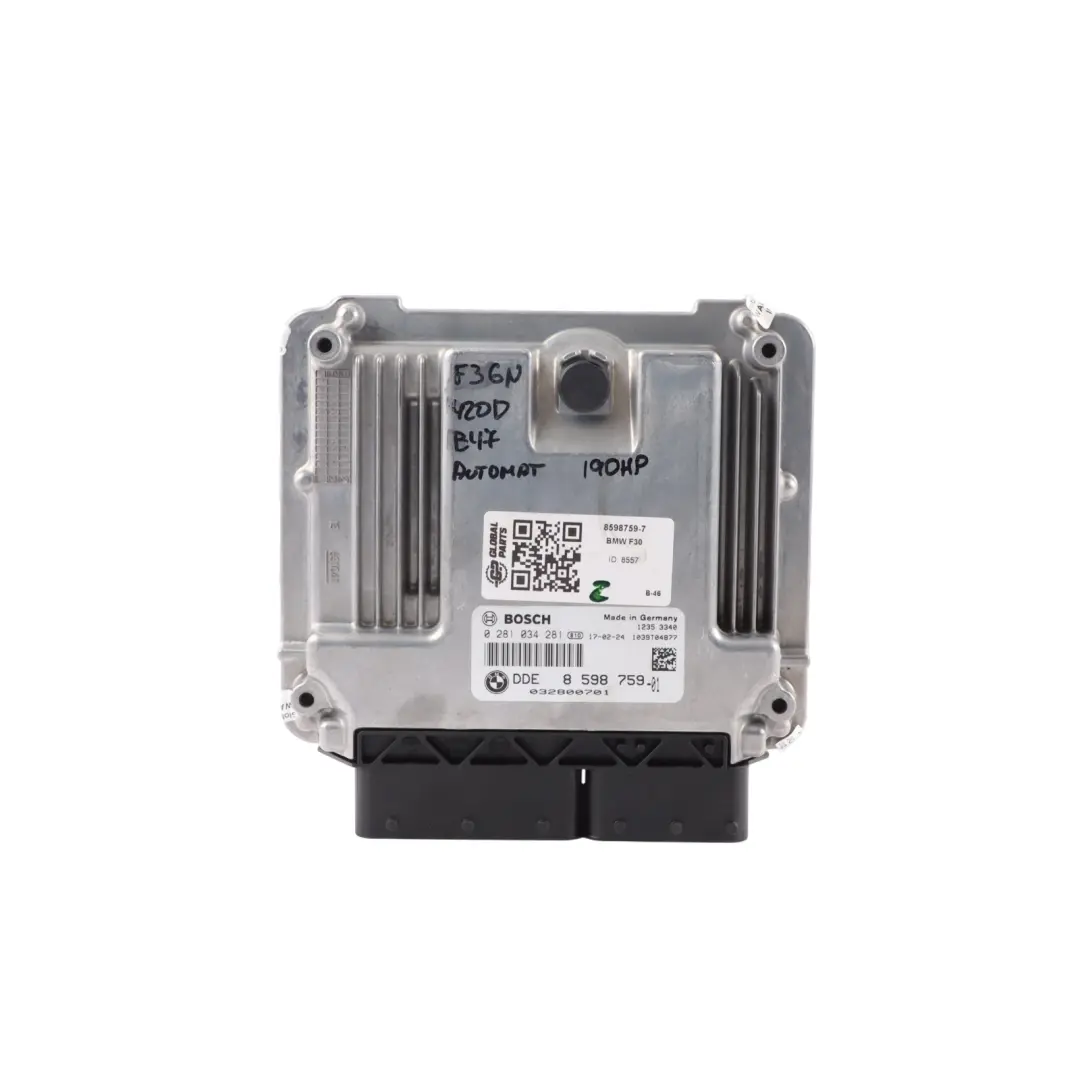 B47 Engine Control ECU DDE Kit 8598759 Automatic to BMW F20 F30 F32 LCI 118d 318d with Part number 8473185 BMW F20 F30 F32 LCI 118d 318d B47 Engine Control ECU DDE Kit 8598759 Automatic - SKU 8598759-7 - Part number 8473185