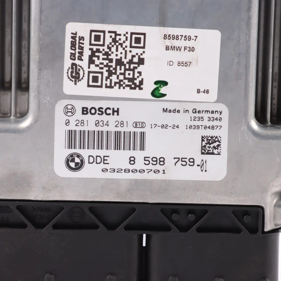 B47 Engine Control ECU DDE Kit 8598759 Automatic to BMW F20 F30 F32 LCI 118d 318d with Part number 8473185 BMW F20 F30 F32 LCI 118d 318d B47 Engine Control ECU DDE Kit 8598759 Automatic - SKU 8598759-7 - Part number 8473185