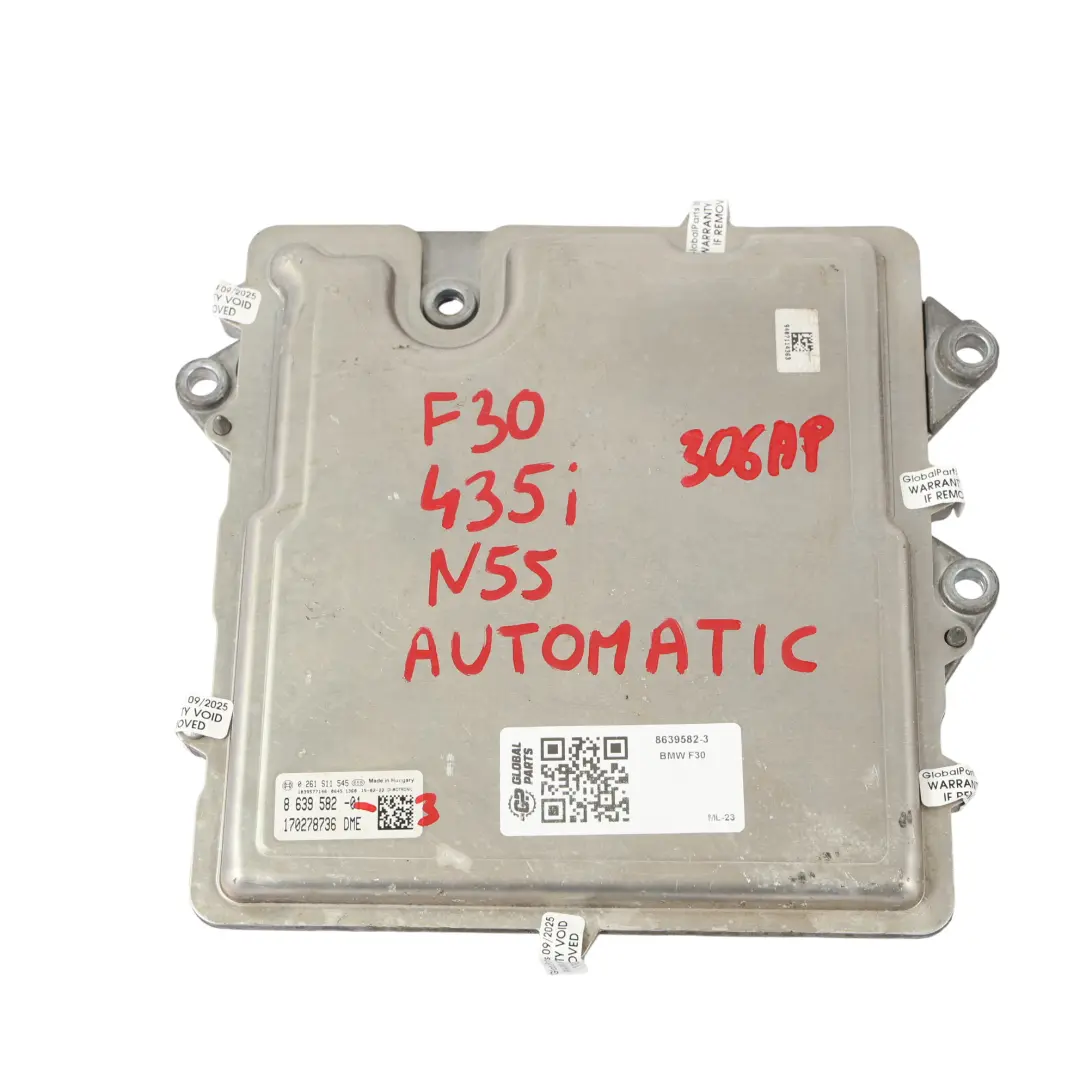N55 306HP Kit Centralina Motore Automatico per BMW F30 335i F32 F33 435i con numero di parte 8639582 BMW F30 335i F32 F33 435i N55 306HP Kit Centralina Motore Automatico - SKU 8639582-3 - Numero di parte 8639582