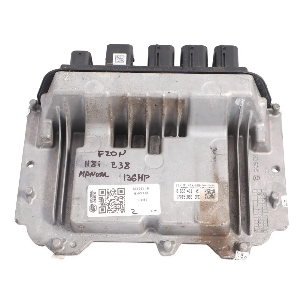 B38 136HP Engine Control ECU DME Manual to BMW F20 F21 LCI F23 118i with Part number 8662411 BMW F20 F21 LCI F23 118i B38 136HP Engine Control ECU DME Manual - SKU 8662411-6 - Part number 8662411