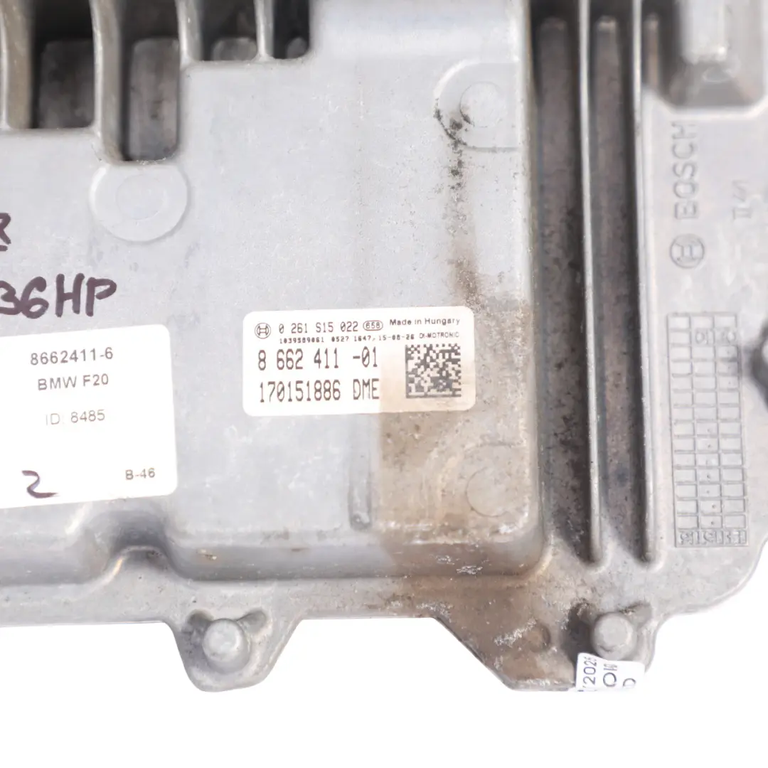 BMW F20 F21 LCI F23 118i B38 136HP Engine Control ECU DME Manual - SKU 8662411-6 - Part number 8662411