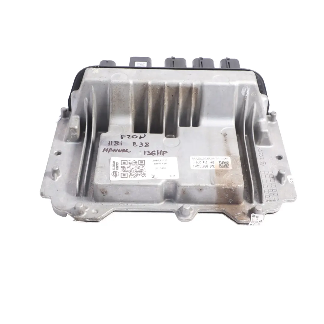 BMW F20 F21 LCI F23 118i B38 136HP Engine Control ECU DME Manual - SKU 8662411-6 - Part number 8662411