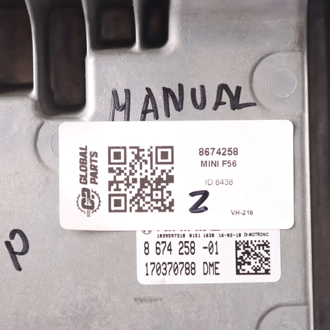 Mini F54 F55 F56 F57 B38 136HP Petrol Engine Control ECU DME Manual - SKU 8674258 - Part number 8674258