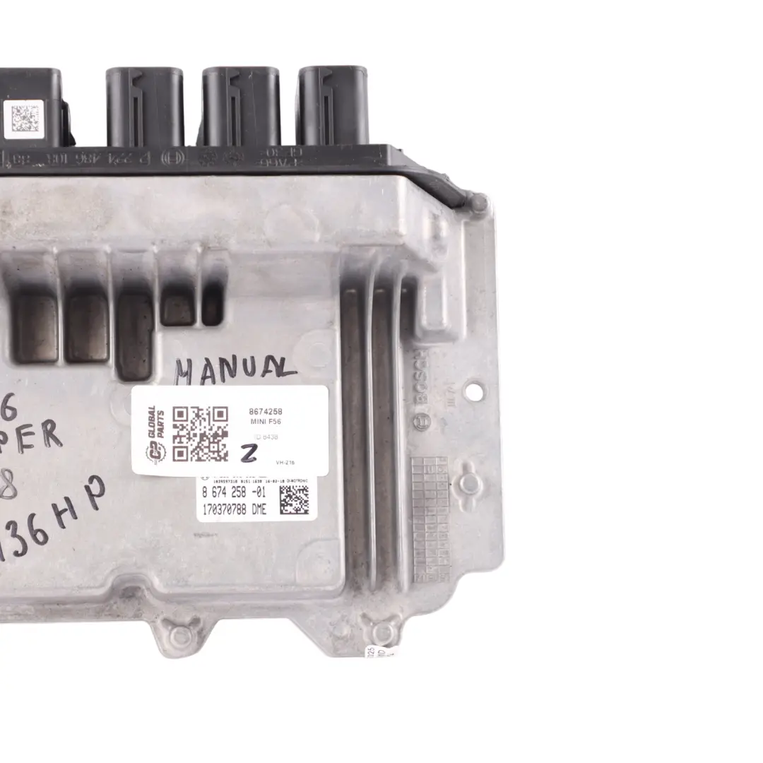 B38 136HP Petrol Engine Control ECU DME Manual to Mini F54 F55 F56 F57 with Part number 8674258 Mini F54 F55 F56 F57 B38 136HP Petrol Engine Control ECU DME Manual - SKU 8674258 - Part number 8674258
