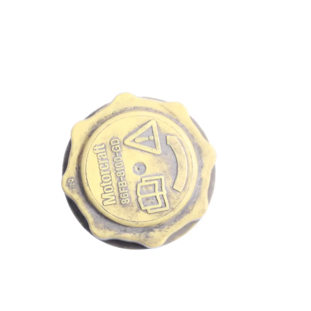 Expansion Coolant Reservoir Cap Yellow 86FB-8100-GD to Ford Transit Connect with Part number 7267969 Ford Transit Connect Expansion Coolant Reservoir Cap Yellow 86FB-8100-GD - SKU 7267969 - Part number 7267969