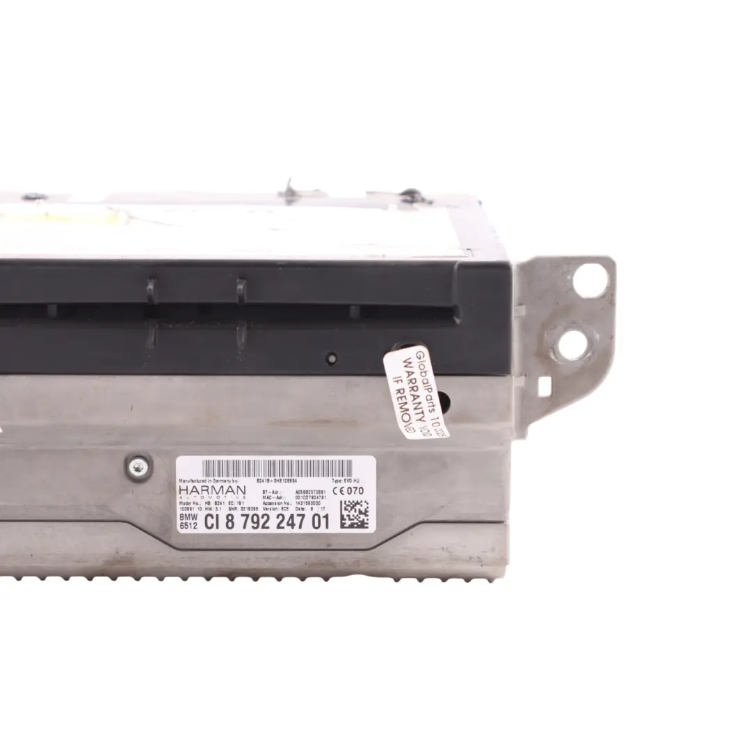 Navigation Head Unit Harman Sat Nav Unit to BMW F20 F30 F32 with Part number 8792247 BMW F20 F30 F32 Navigation Head Unit Harman Sat Nav Unit - SKU 8792247 - Part number 8792247