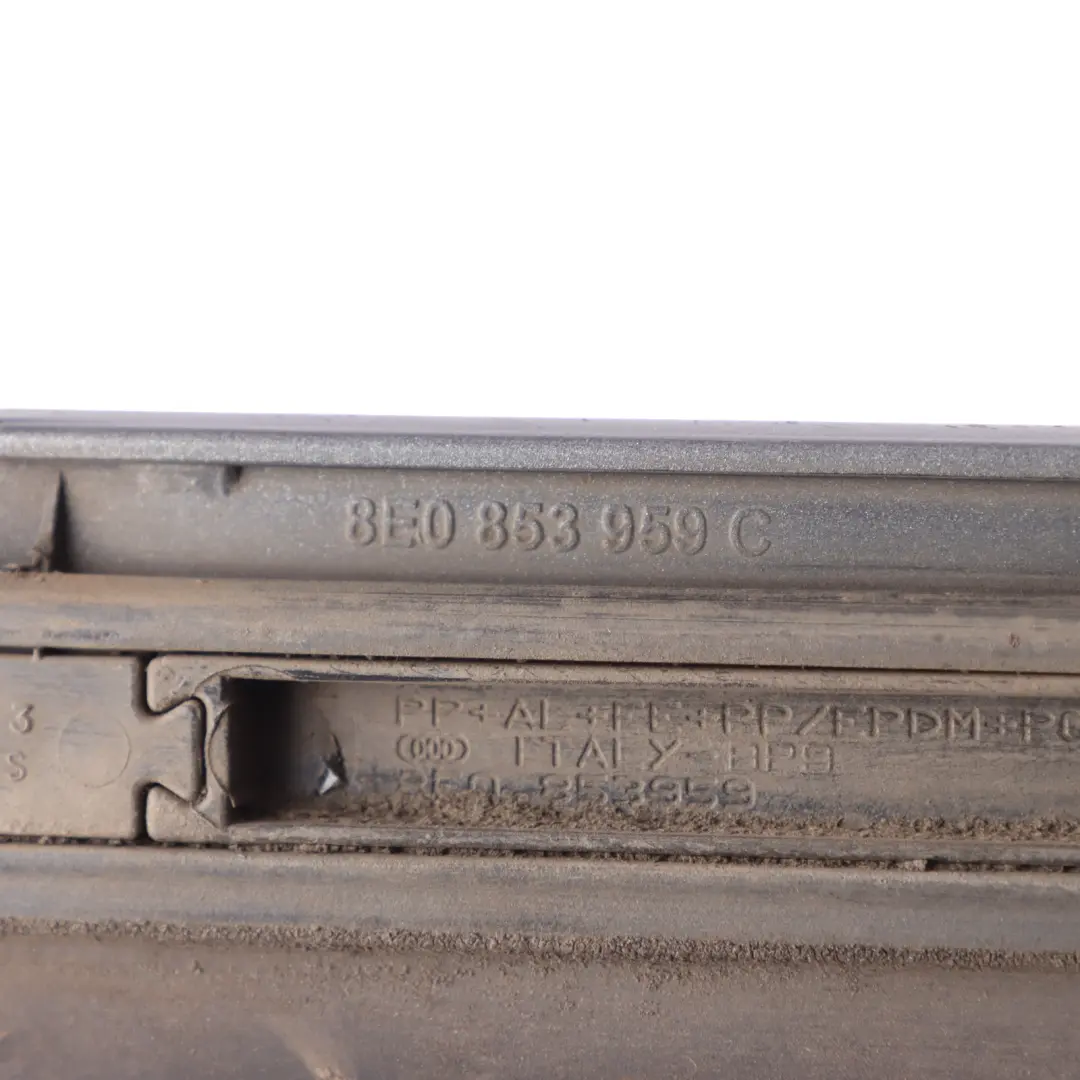 Front Door Moulding Trim Strip Left N/S Phantom Black Z9Y to Audi A4 B7 with Part number 8E0853959C Audi A4 B7 Front Door Moulding Trim Strip Left N/S Phantom Black Z9Y - SKU 8E0853959C-PHB - Part number 8E0853959C