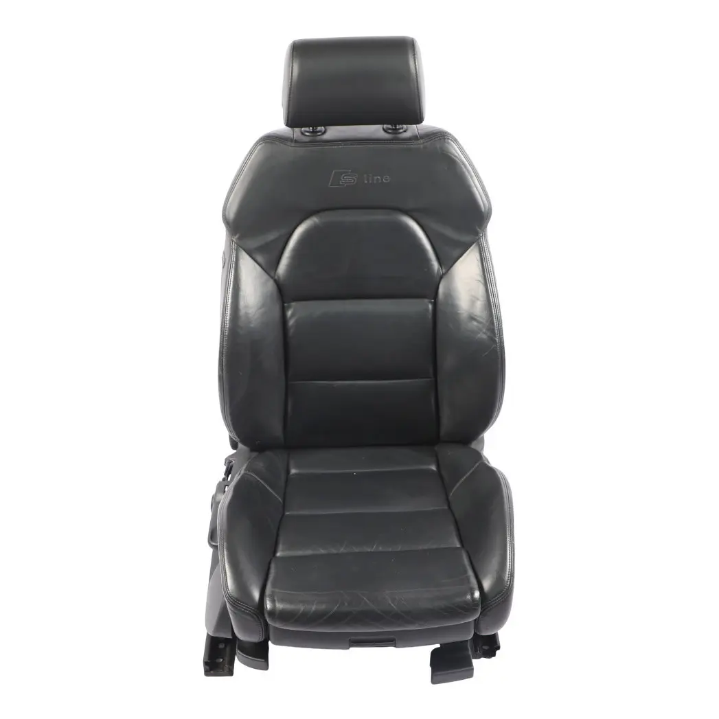 Audi A4 B7 S-Line Front Seat Sport Heated Valcona Leather Soul Black Right O/S