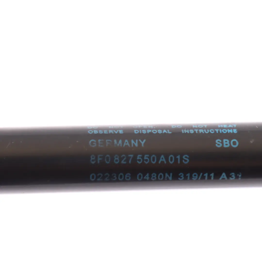 8F Cabrio Tailgate Boot Lid Gas Strut Left Right N/O/S Set to Audi A5 with Part number 8F0827550A Audi A5 8F Cabrio Tailgate Boot Lid Gas Strut Left Right N/O/S Set - SKU 8F0827550A - Part number 8F0827550A