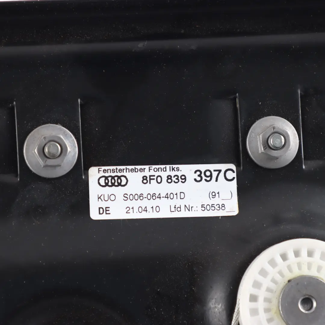 8F Motor Del Mecanismo Elevalunas Trasero Izquierdo para Audi A5 con número de pieza 8F0839397C Audi A5 8F Motor Del Mecanismo Elevalunas Trasero Izquierdo - SKU 8F0839461-1 - Número de pieza 8F0839397C