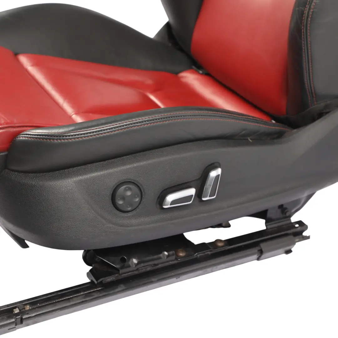 Front Seat S-Line Heated Electric Leather Black Red Left N/S to Audi S5 8T Cabrio with Part number 8F0881805AR Audi S5 8T Cabrio Front Seat S-Line Heated Electric Leather Black Red Left N/S - SKU 8F0881805AR - Part number 8F0881805AR
