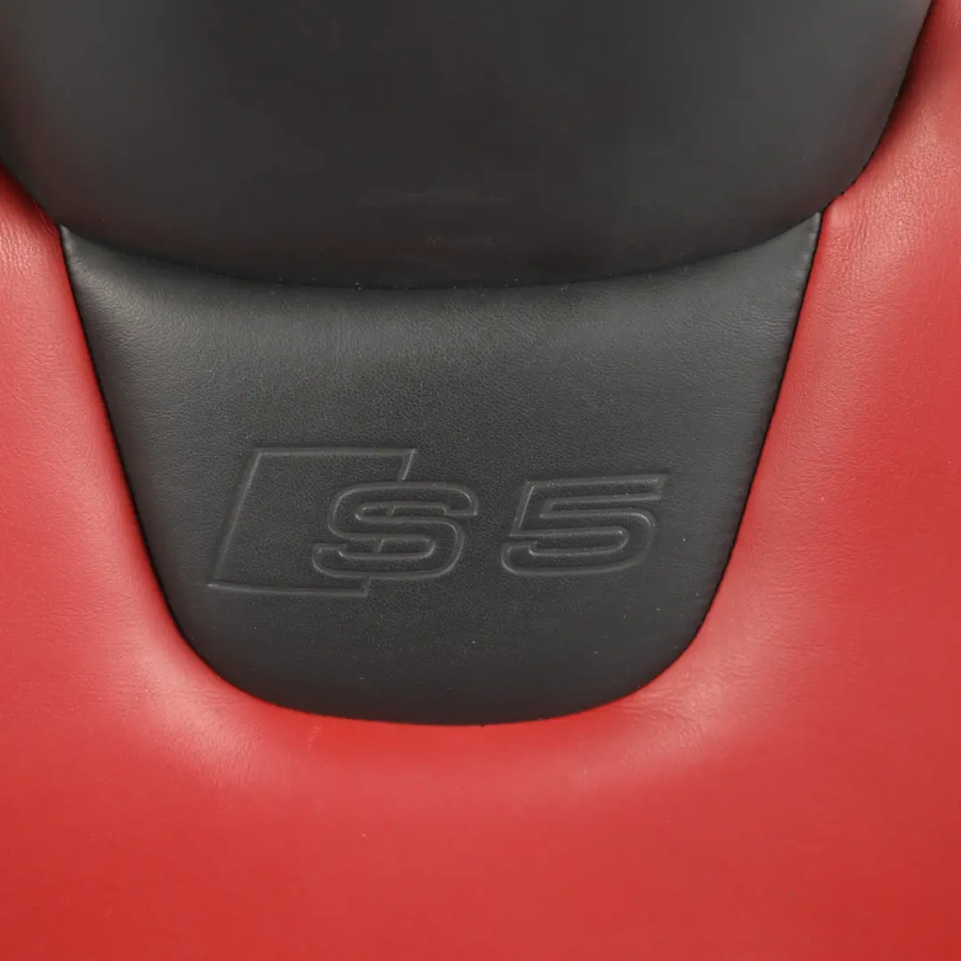 Audi S5 8T Cabrio Front Seat S-Line Heated Electric Leather Black Red Left N/S - SKU 8F0881805AR - Part number 8F0881805AR