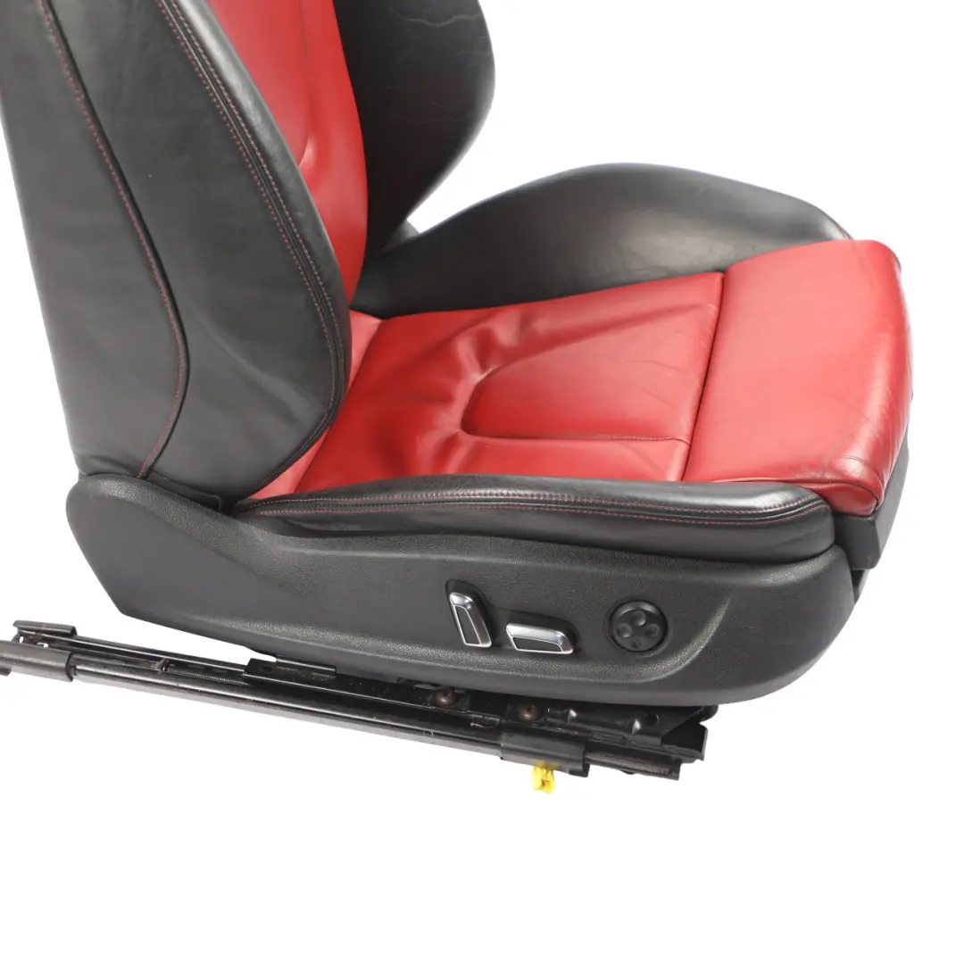 Front Seat S-Line Heated Electric Leather Black Red Right O/S to Audi S5 8T Cabrio with Part number 8F0881806AR Audi S5 8T Cabrio Front Seat S-Line Heated Electric Leather Black Red Right O/S - SKU 8F0881806AR - Part number 8F0881806AR