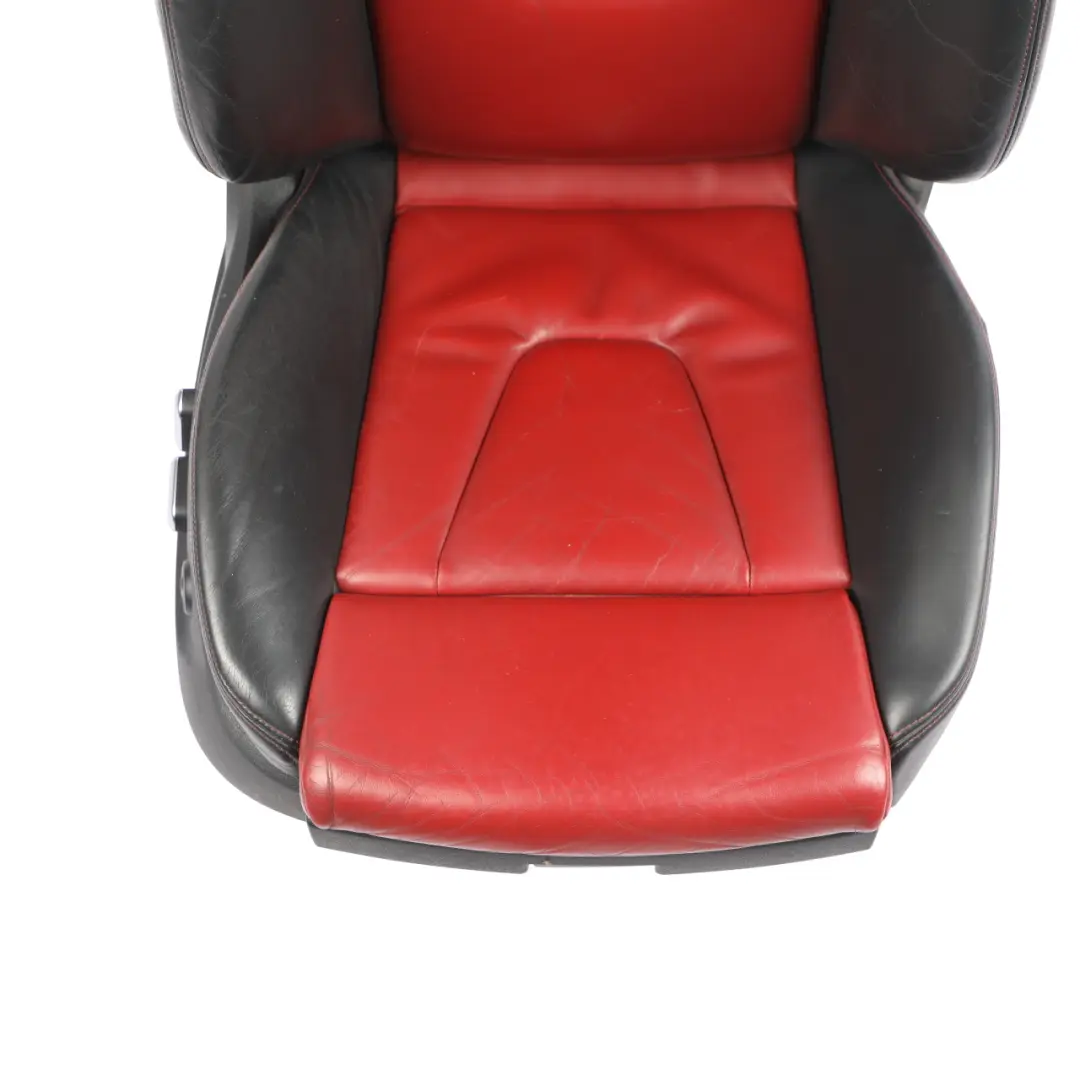 Audi S5 8T Cabrio Front Seat S-Line Heated Electric Leather Black Red Right O/S - SKU 8F0881806AR - Part number 8F0881806AR