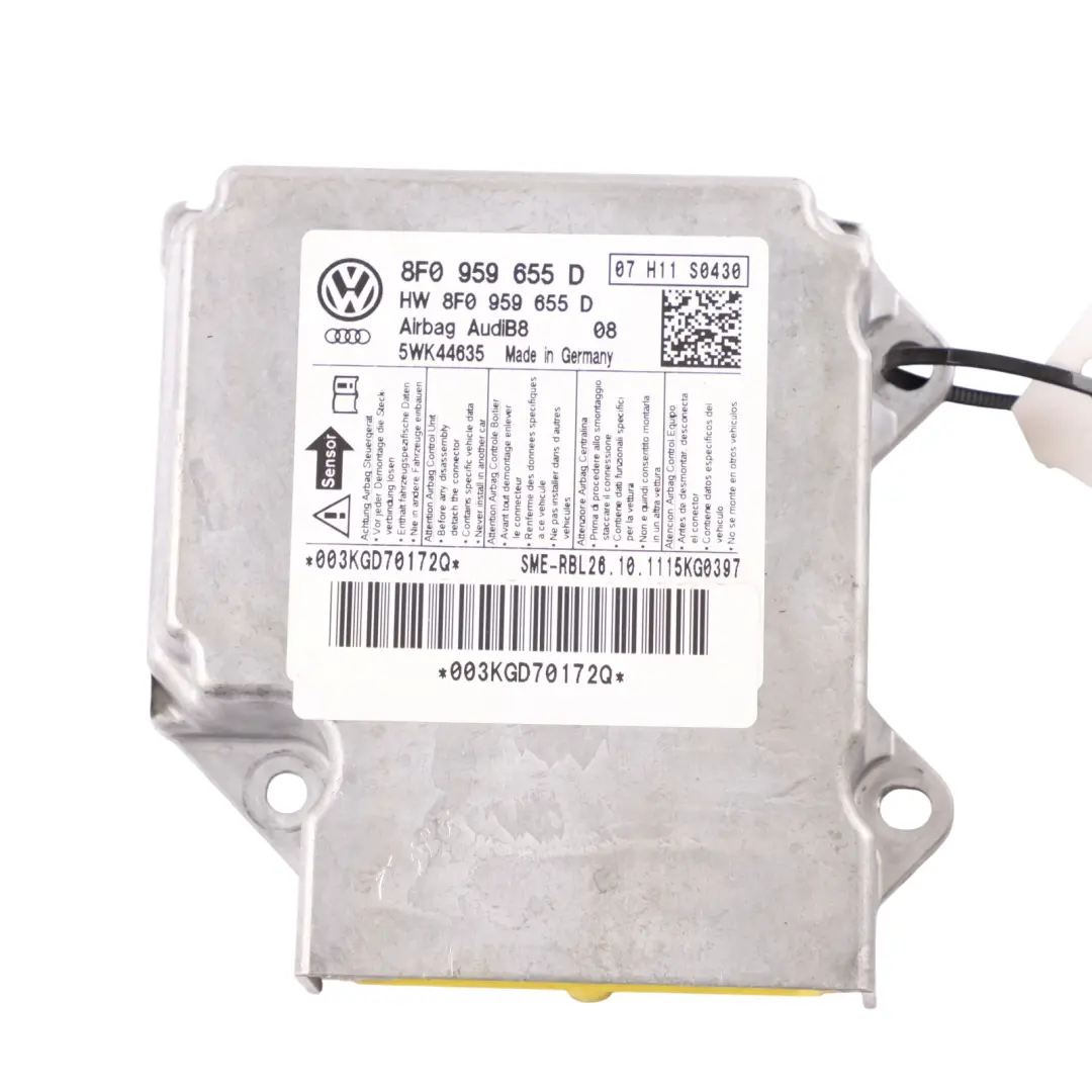 8F Modulo Controllo Aria ECU Controllo Crash per Audi A5 con numero di parte 8F0959655D Audi A5 8F Modulo Controllo Aria ECU Controllo Crash - SKU 8F0959655D - Numero di parte 8F0959655D