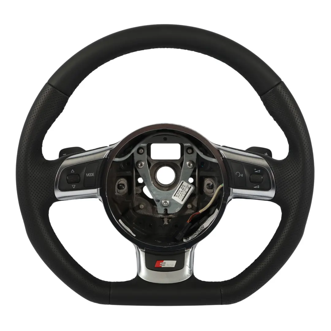  Lenkrad Audi A3 8P TT 8J S-Line NEU Schwarz Leder Flachboden - SKU 8J0419091H-1 - Teilenummer 8J0419091H
