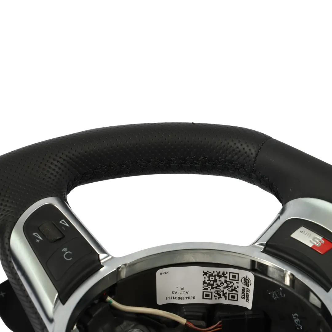  Lenkrad Audi A3 8P TT 8J S-Line NEU Schwarz Leder Flachboden - SKU 8J0419091H-1 - Teilenummer 8J0419091H