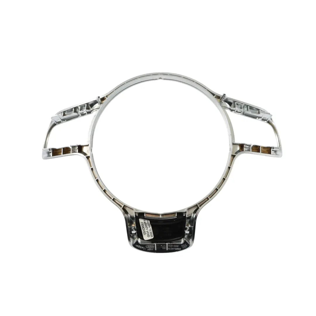 Steering Wheel Trim Cover Surround Button Trim Frame Chrome to Audi Q7 4L with Part number 8J0419686 Audi Q7 4L Steering Wheel Trim Cover Surround Button Trim Frame Chrome - SKU 8J0419686-1 - Part number 8J0419686