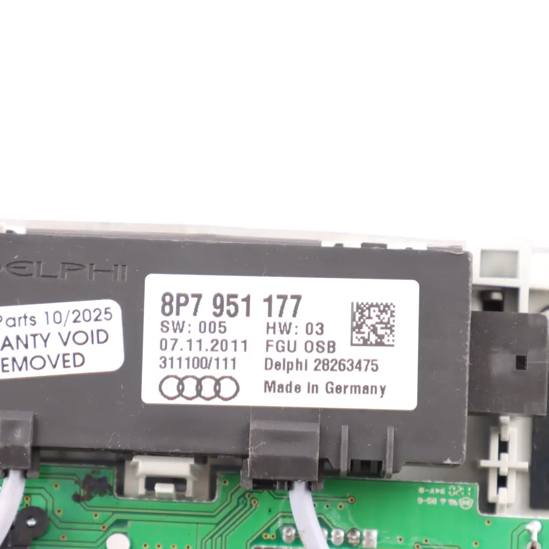 8F Cabrio Interior Roof Light Rear Reading Lamp Switch Unit to Audi A5 with Part number 8J0947111BS Audi A5 8F Cabrio Interior Roof Light Rear Reading Lamp Switch Unit - SKU 8J0947111BS - Part number 8J0947111BS