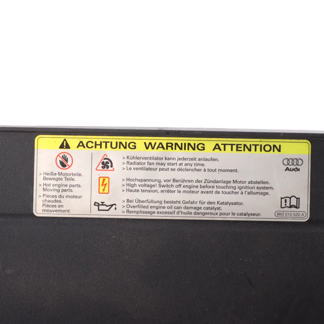 Front Slam Panel Top Cover to Audi A3 8P A4 B8 A5 8T with Part number 8K0010520A Audi A3 8P A4 B8 A5 8T Front Slam Panel Top Cover - SKU 8K0010520A - Part number 8K0010520A