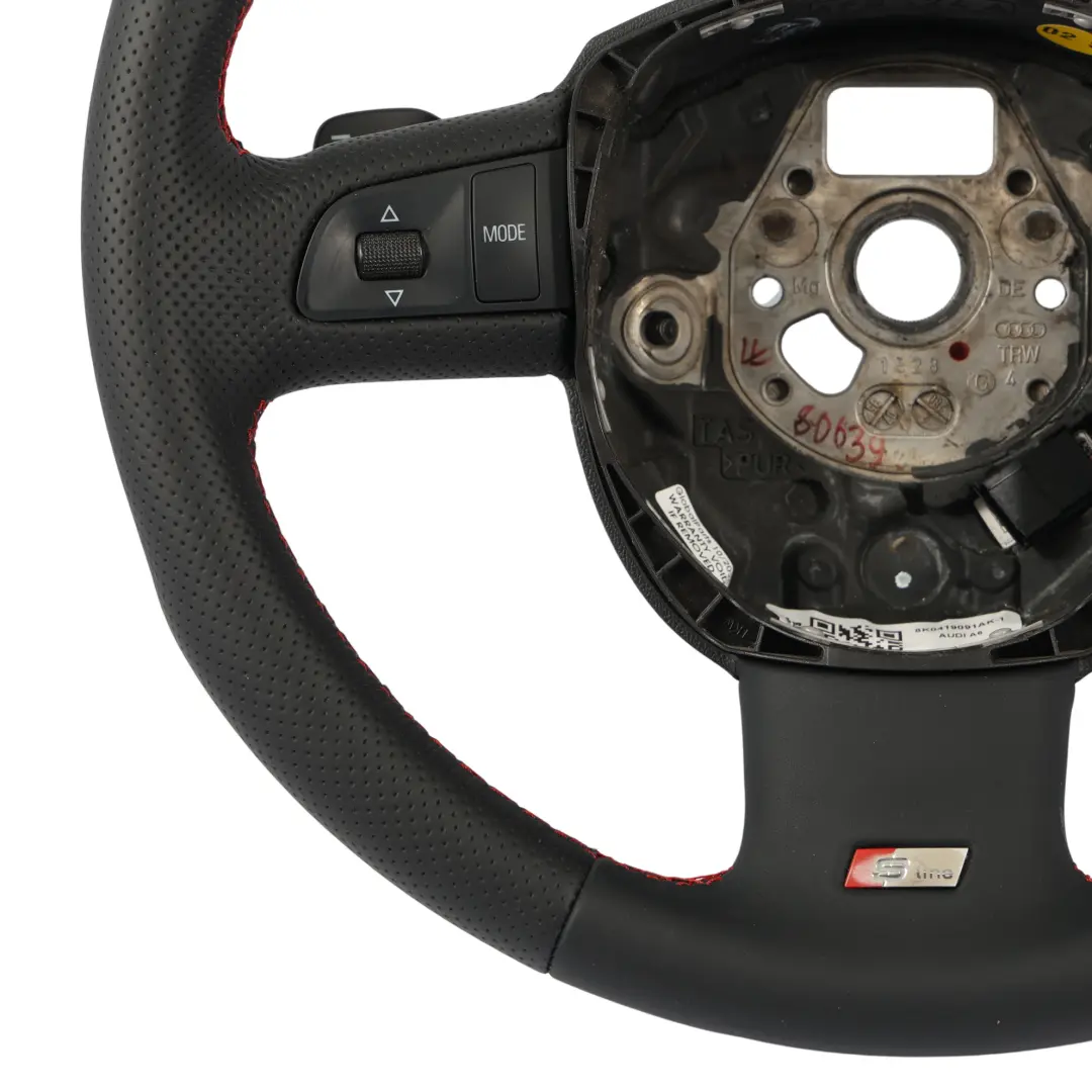 Lenkrad S-Line NEU Leder Schaltwippen für Audi A4 B8 A6 C6 mit Teilenummer 8K0419091AK Audi A4 B8 A6 C6 Lenkrad S-Line NEU Leder Schaltwippen - SKU 8K0419091AK-1 - Teilenummer 8K0419091AK