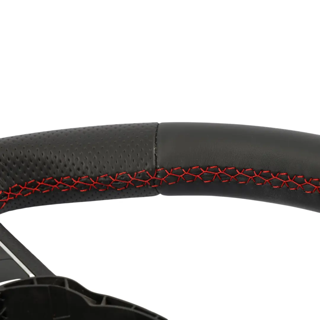 Audi A4 B8 A5 8T Steering Wheel S-Line NEW Black Leather Red Threads - SKU 8K0419091BC-2 - Part number 8K0419091BC