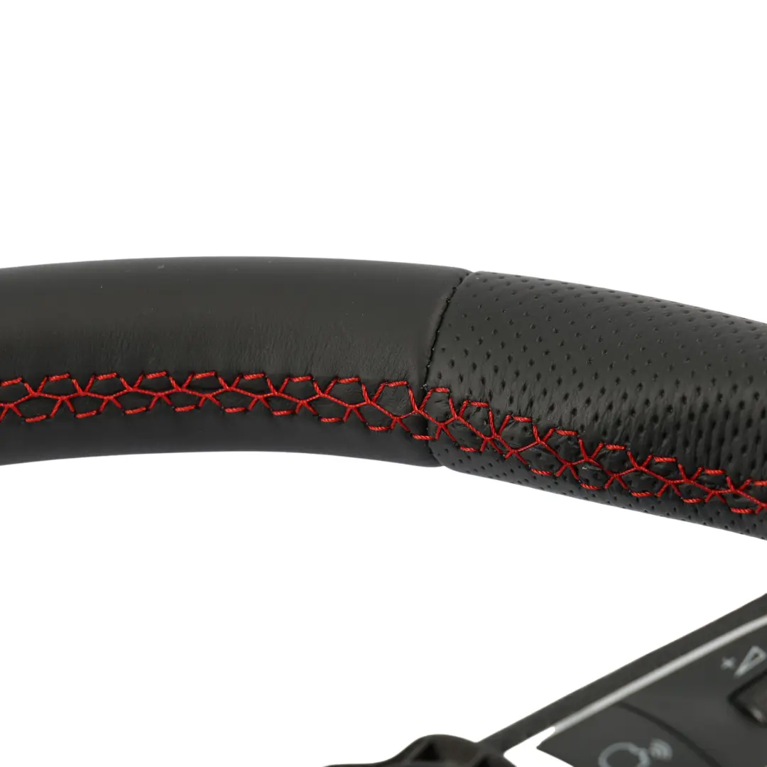 Audi A4 B8 A5 8T Steering Wheel S-Line NEW Black Leather Red Threads - SKU 8K0419091BC-2 - Part number 8K0419091BC