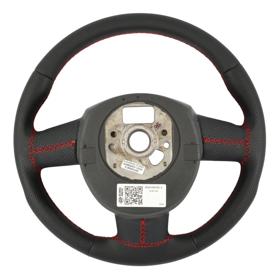 Volant S-Line Neuf Cuir Noir Fils Rouges pour Audi A4 B8 A5 8T à propos du numéro de pièce 8K0419091BC Audi A4 B8 A5 8T Volant S-Line Neuf Cuir Noir Fils Rouges - SKU 8K0419091BC-2 - Numéro de pièce 8K0419091BC
