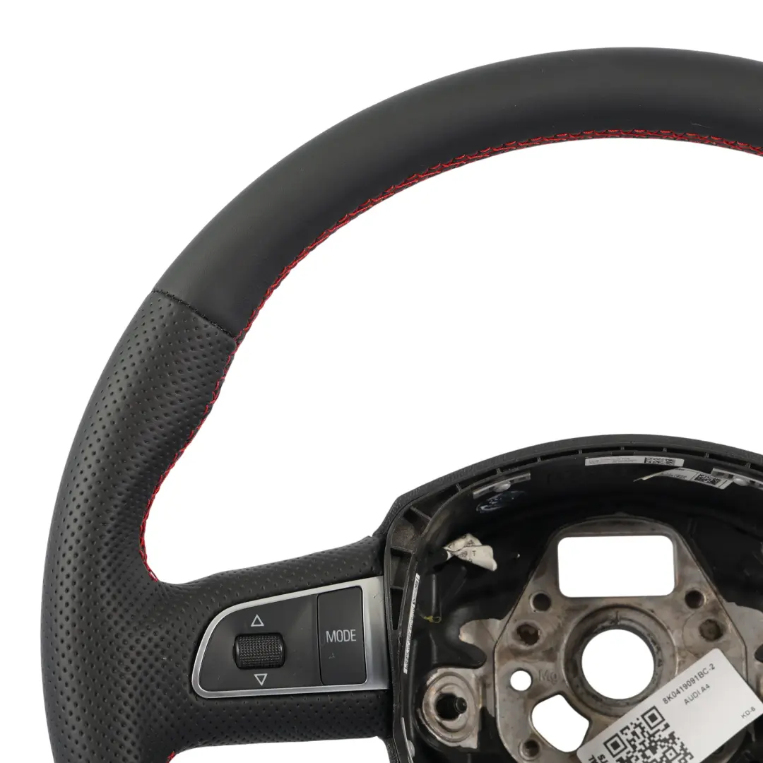 Audi A4 B8 A5 8T Volante S-Line NUOVO Pelle Nera Fili Rossi - SKU 8K0419091BC-2 - Numero di parte 8K0419091BC