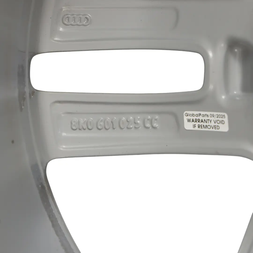 Rim Alloy 18" 8J ET:47 to Audi A4 B8 A5 8T Silver Wheel with Part number 8K0601025CC Audi A4 B8 A5 8T Silver Wheel Rim Alloy 18" 8J ET:47 - SKU 8K0601025CC-4 - Part number 8K0601025CC