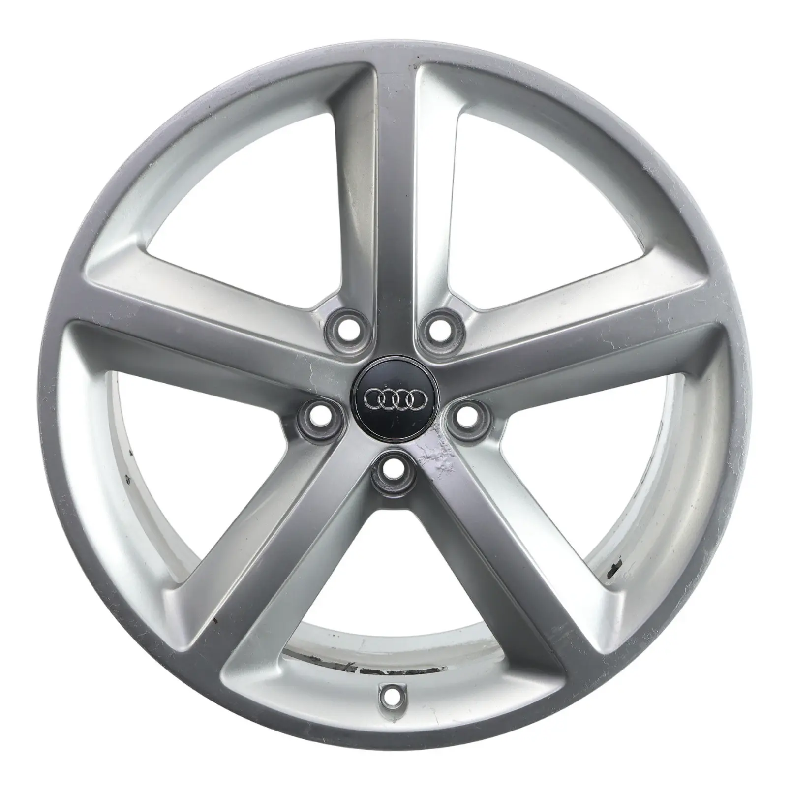 Audi A4 B8 8K Cerchio In Lega Argento 18" ET:47 8J Star Spoke 8K0601025Q