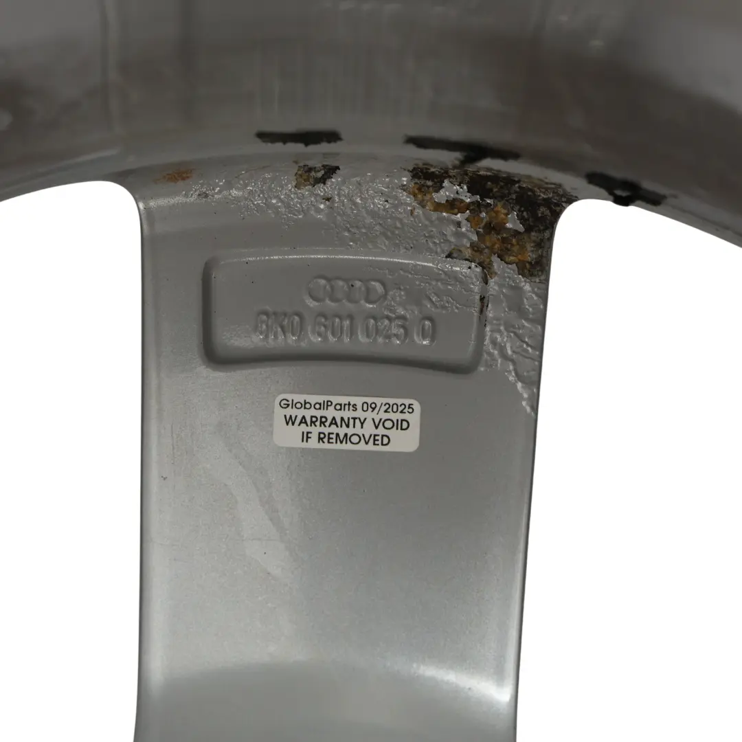 Audi A4 B8 8K Silver Wheel Alloy Rim 18" ET:47 8J Star Spoke - SKU 8K0601025Q-1 - Part number 8K0601025Q