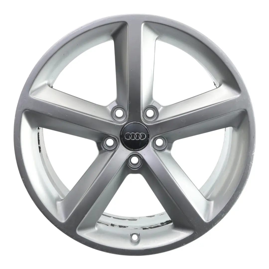 Audi A4 B8 Silberne Alufelge 18" ET:47 8J Stern Speiche - SKU 8K0601025Q-2 - Teilenummer 8K0601025Q